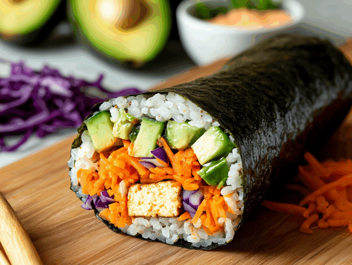 Fresh Fusion Vegan Sushi Burrito Meets Street Food Style
