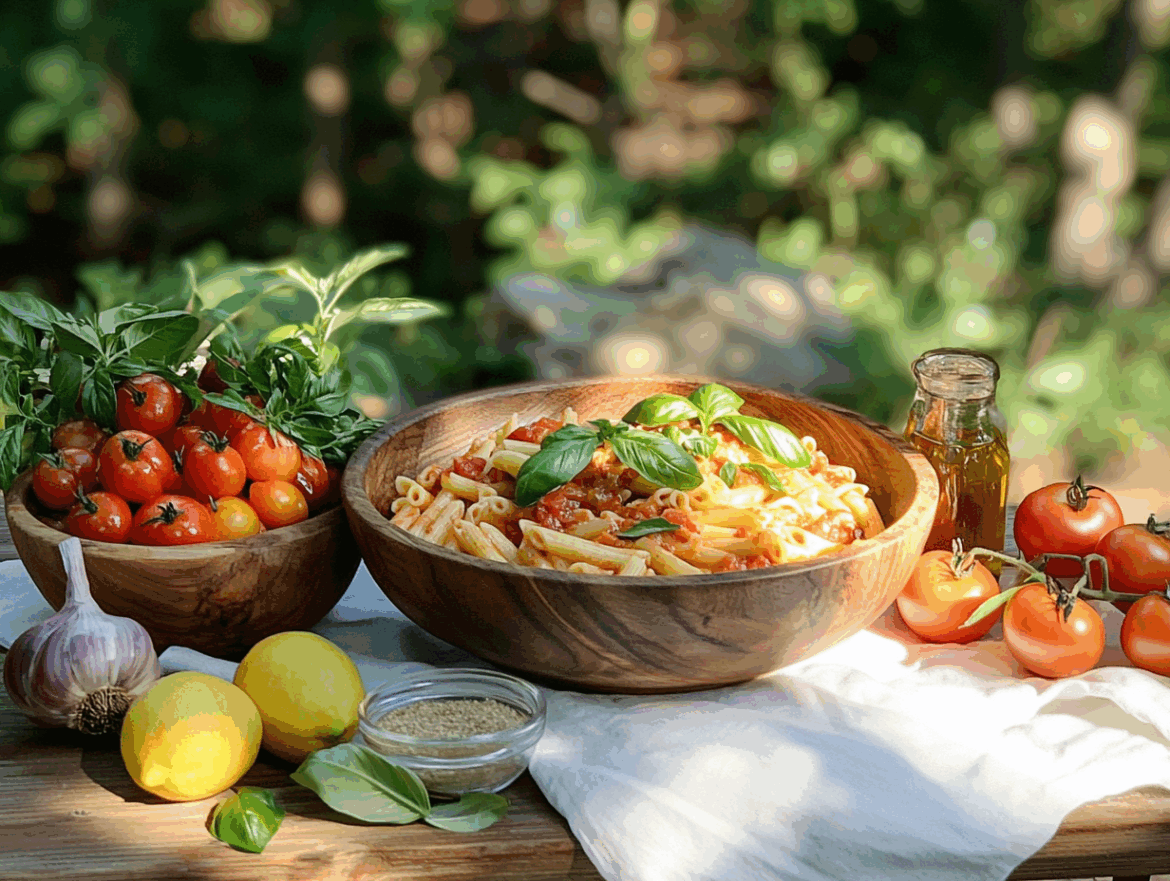 Vegan Creamy Tomato Basil Pasta