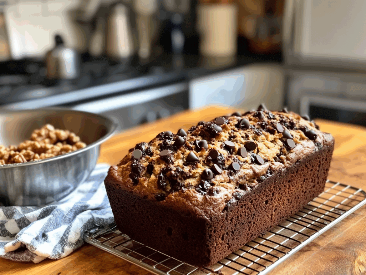 Decadent Vegan Chocolate Chip Banana Bread Delight