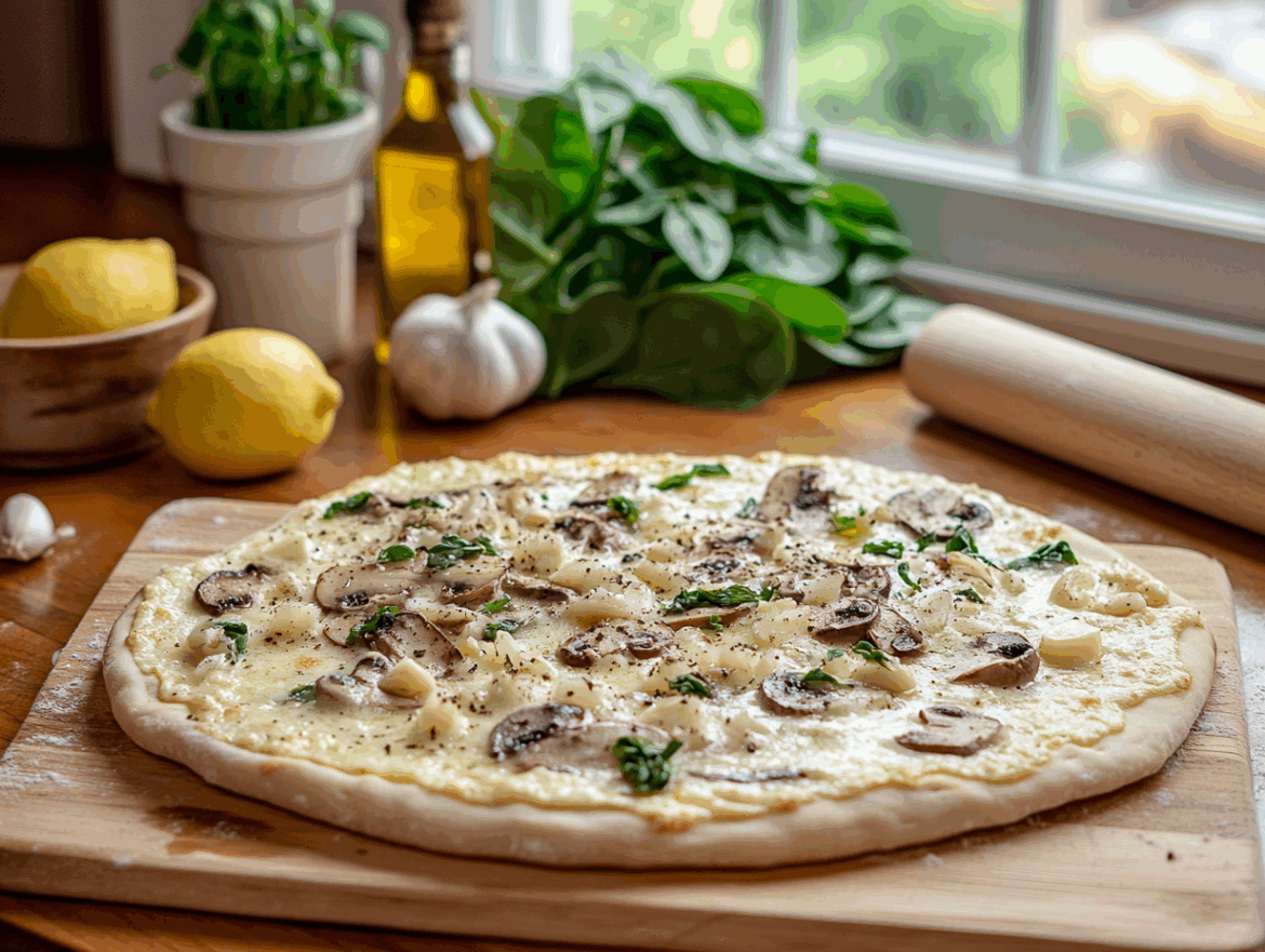 Vegan Alfredo Pizza