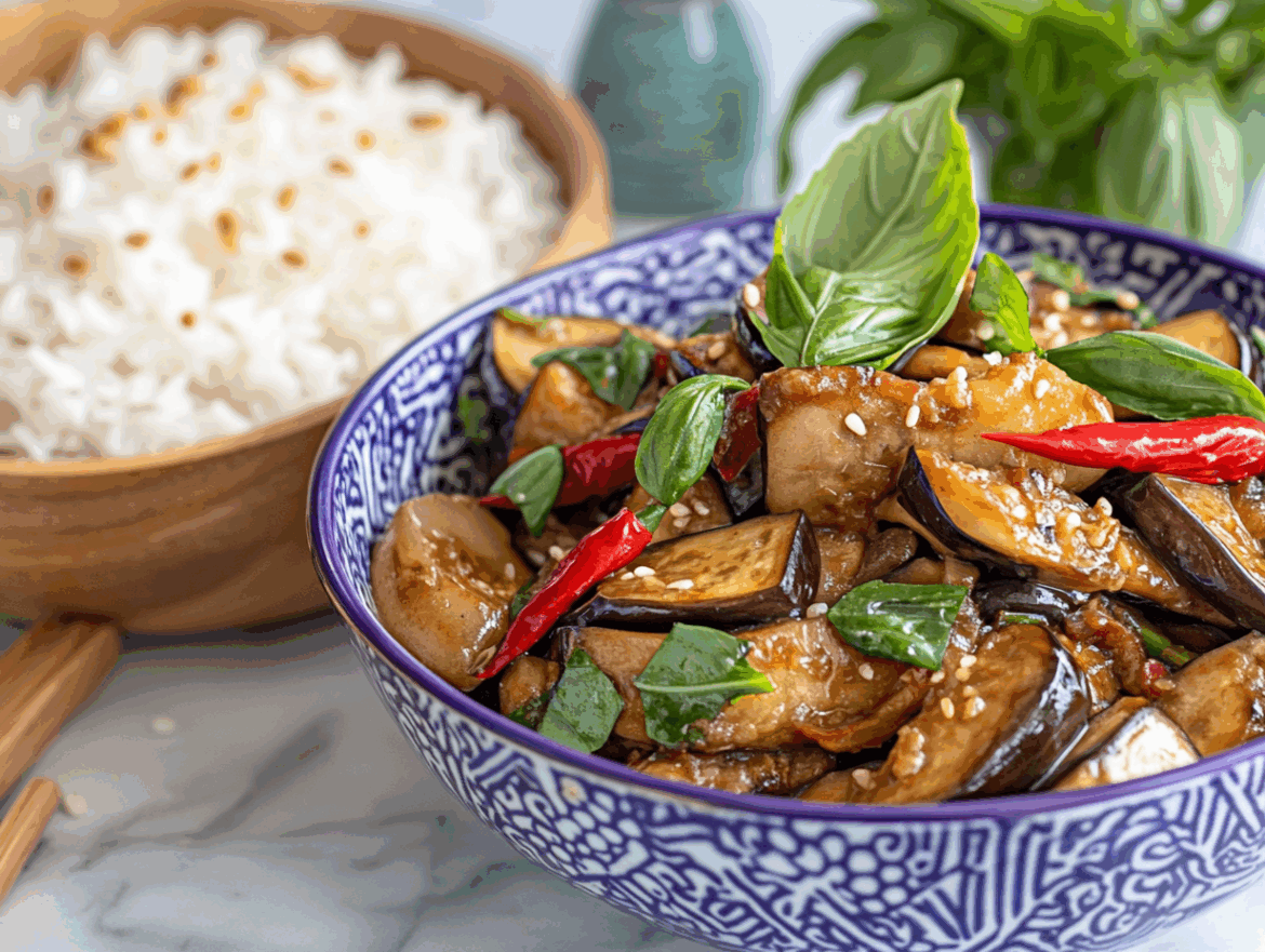 Thai Basil Eggplant Stir-Fry