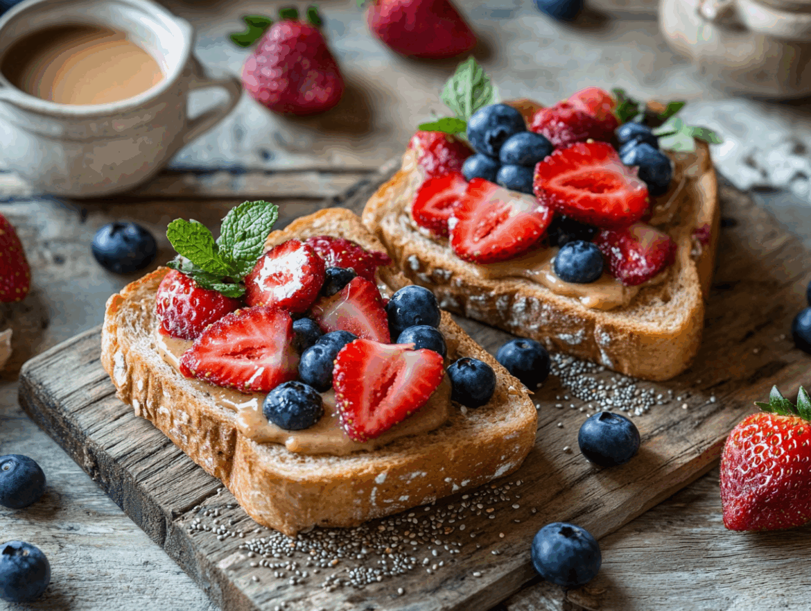 Almond Butter Toast with Berries