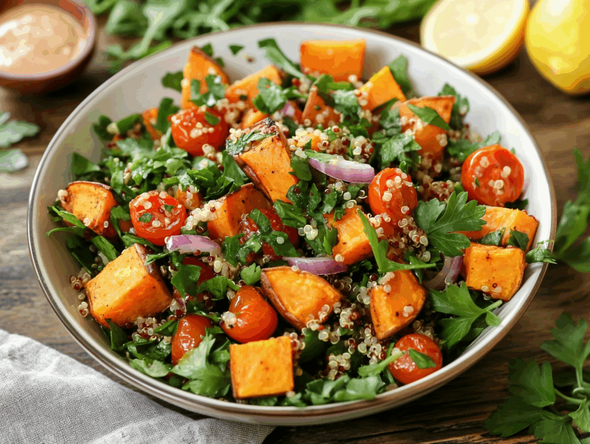 Roasted Sweet Potato and Quinoa Salad