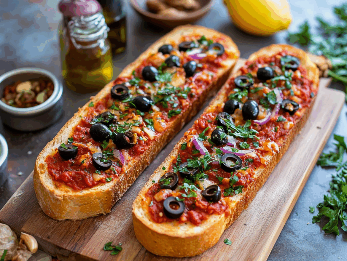Vegan French Bread Pizza