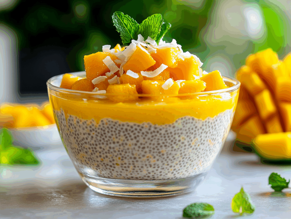 Mango Coconut Chia Pudding