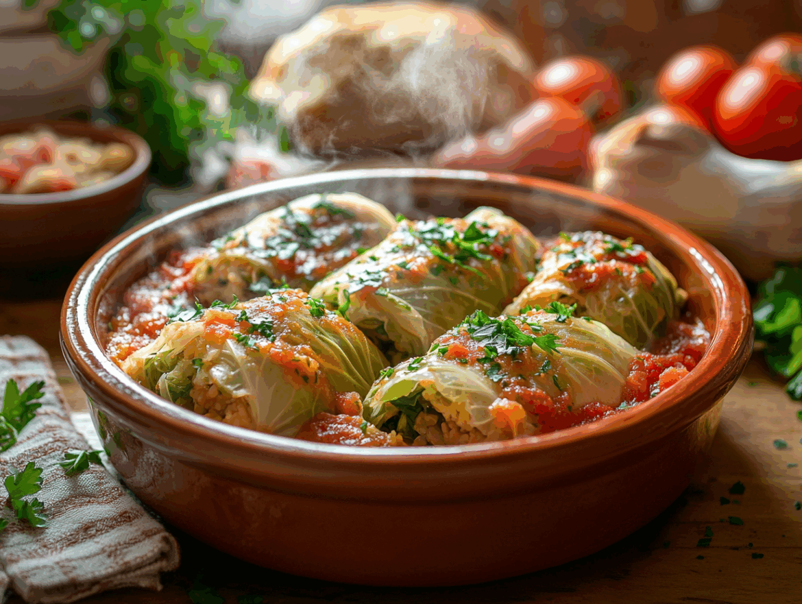 Vegan Stuffed Cabbage Rolls