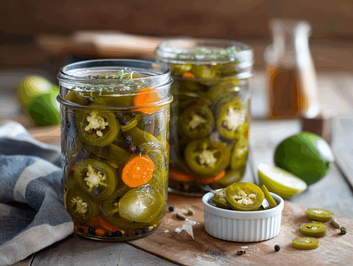 Citrus-Garlic Quick Pickled Jalapeños (Vegan)