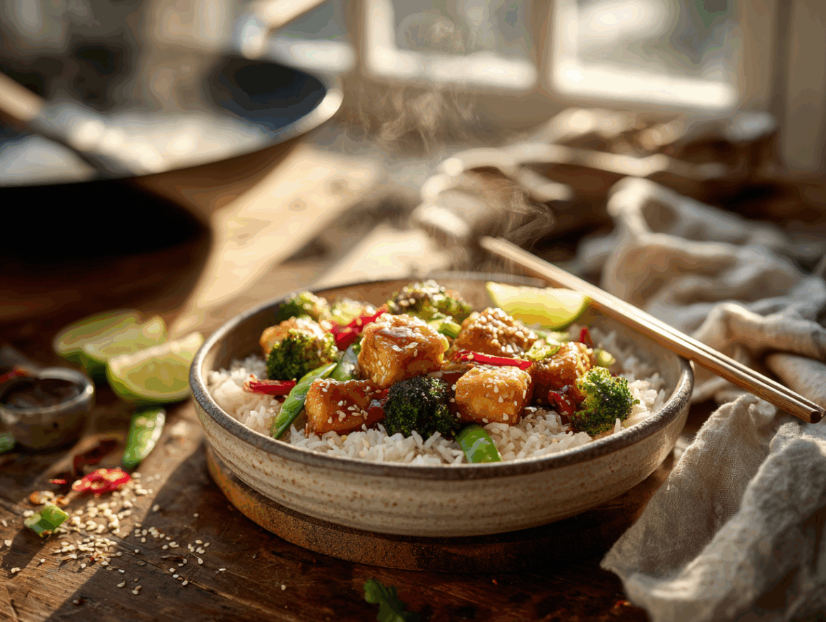 Ginger Garlic Tofu Stir-Fry