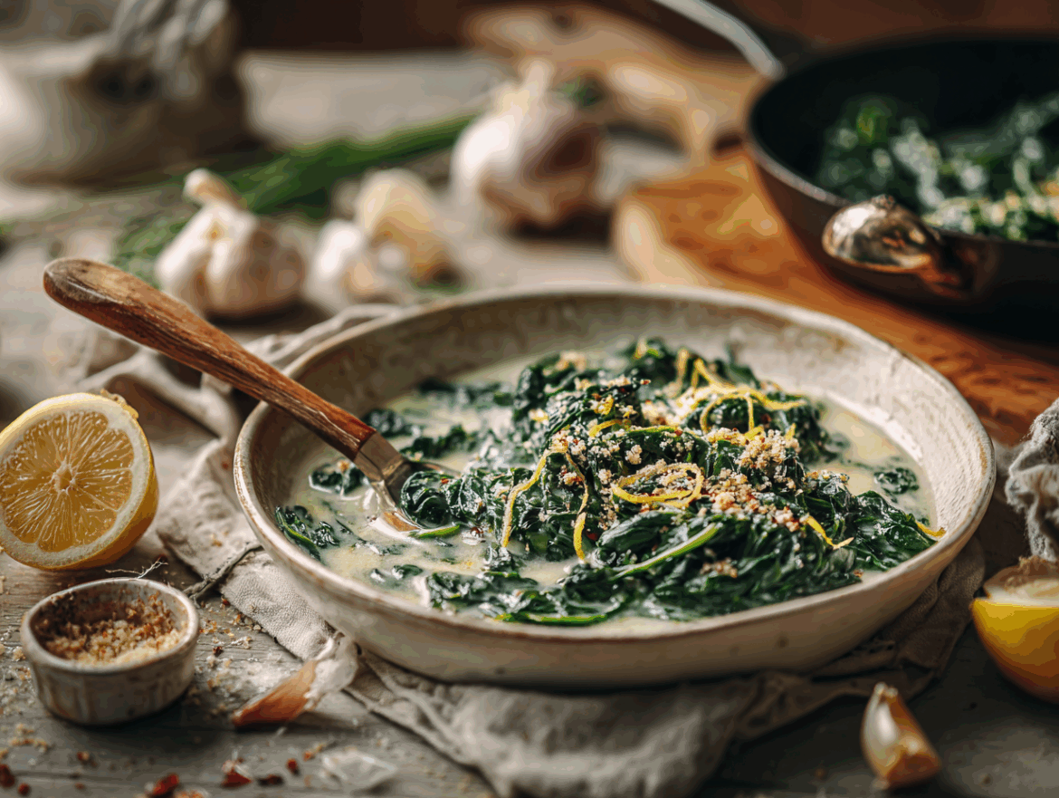 Vegan Creamed Spinach with Coconut Milk