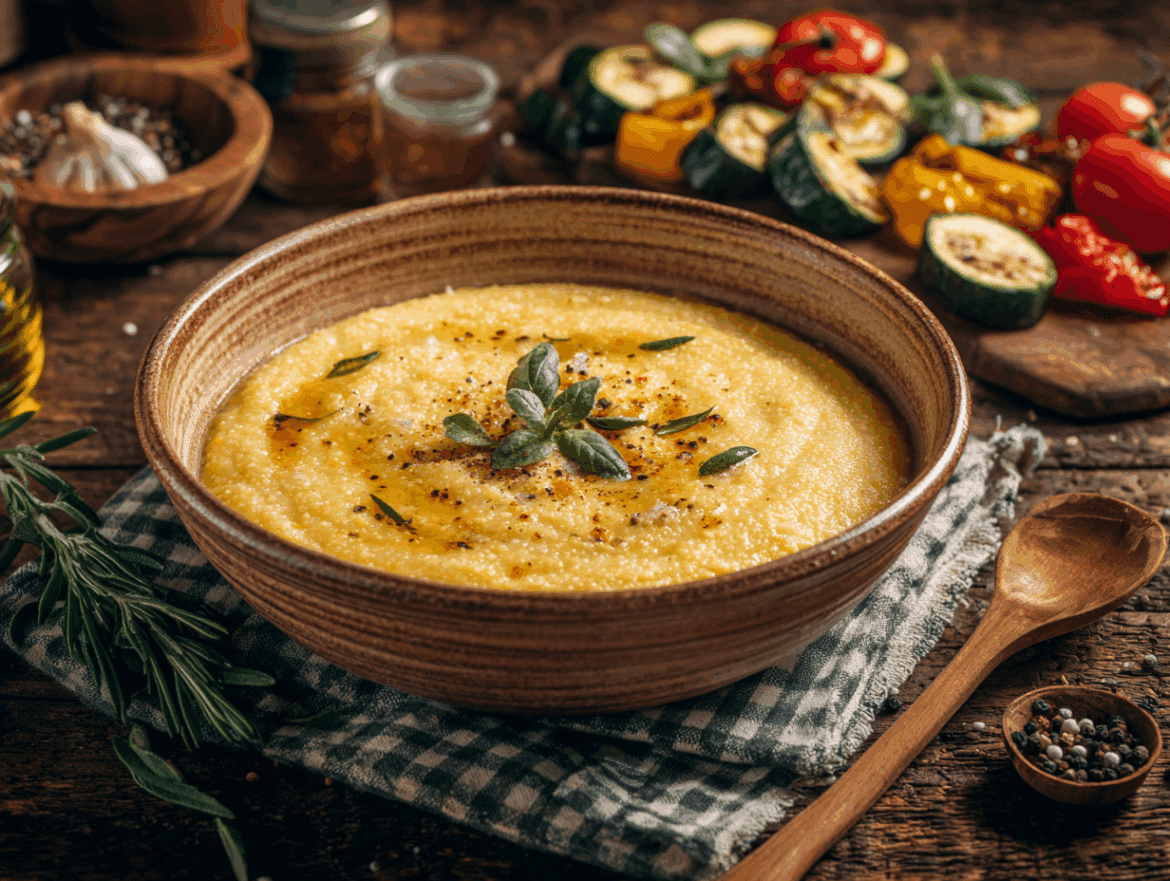 Vegan Creamy Corn Polenta