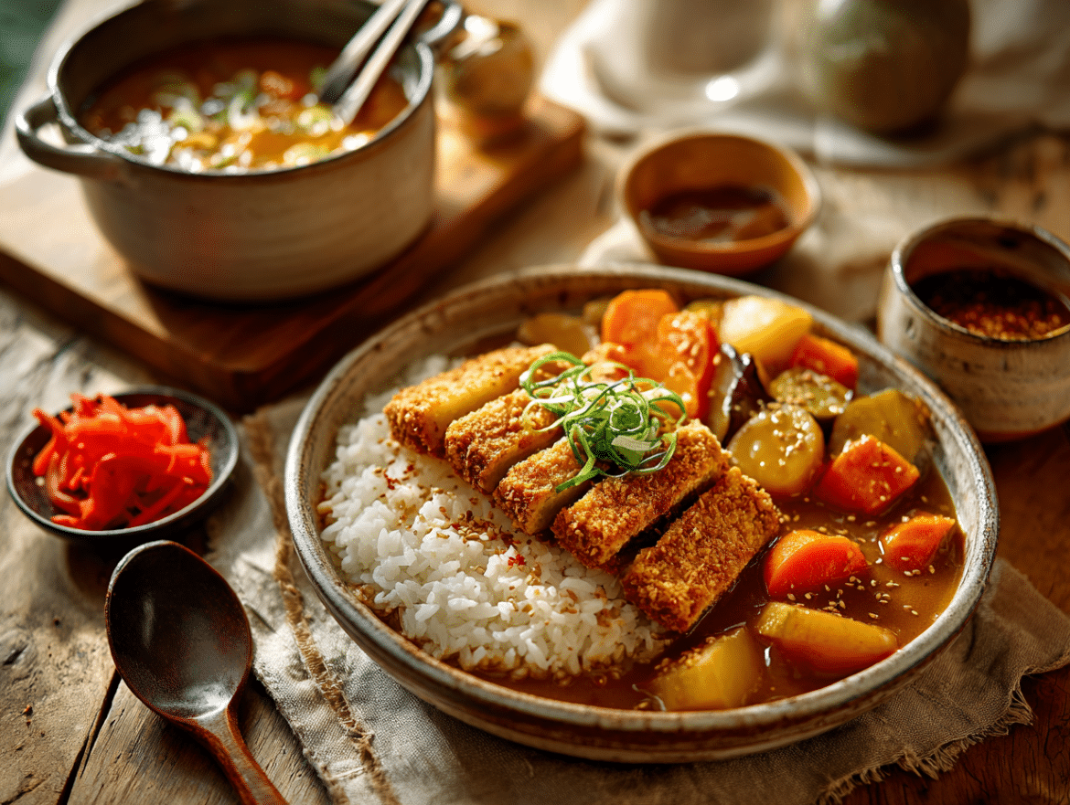 Vegan Japanese Curry with Katsu-Style Veggies