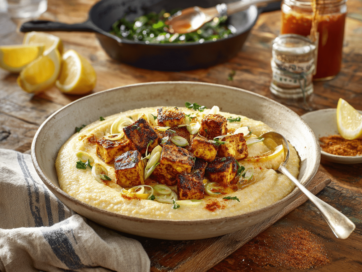 Creamy Grits with Cajun Tofu