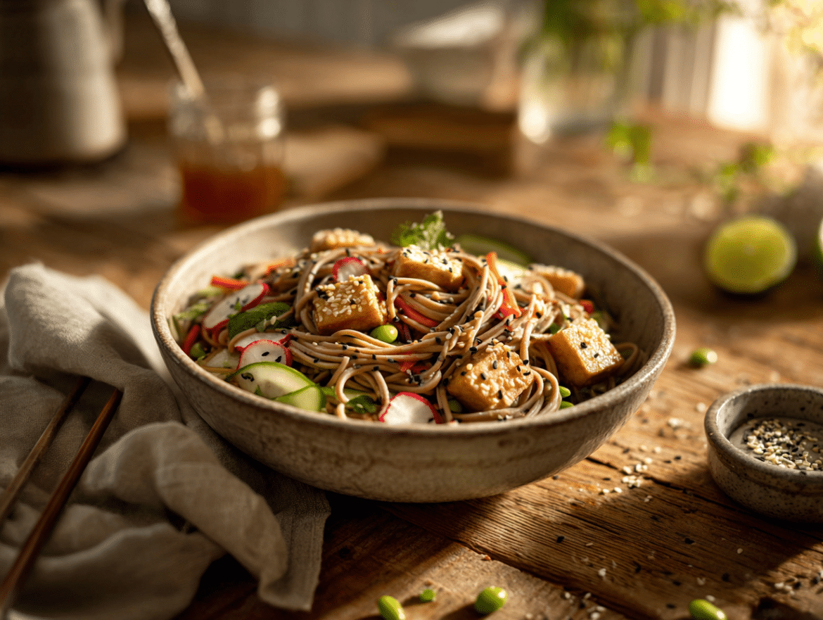 Sesame-Ginger Soba Noodle Salad