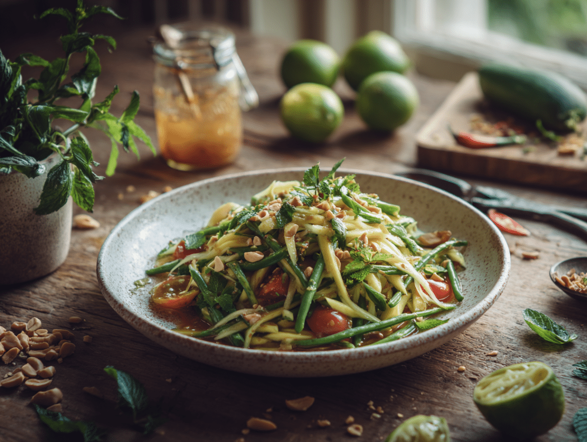 Thai Mango Salad (Som Tum Mamuang) – Vibrant Vegan Crunch