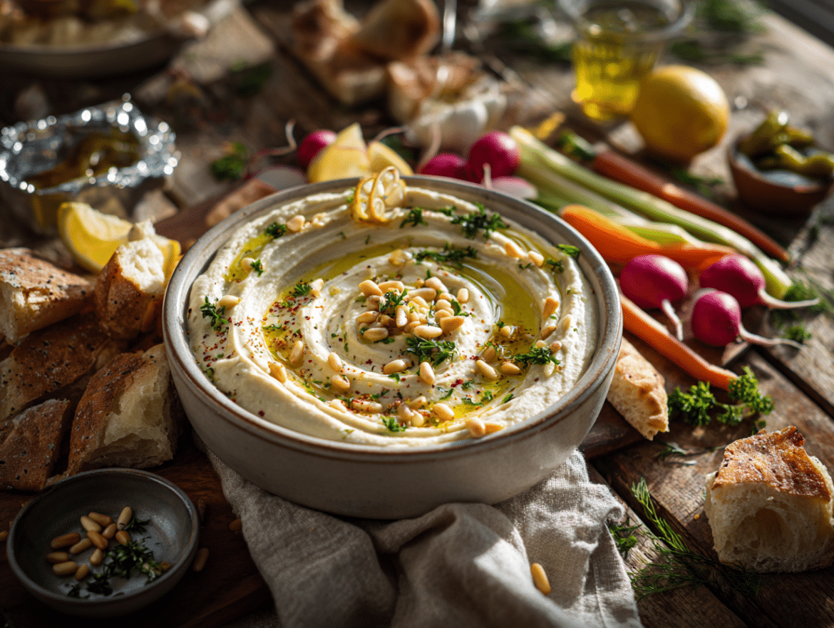 Roasted Garlic White Bean Dip