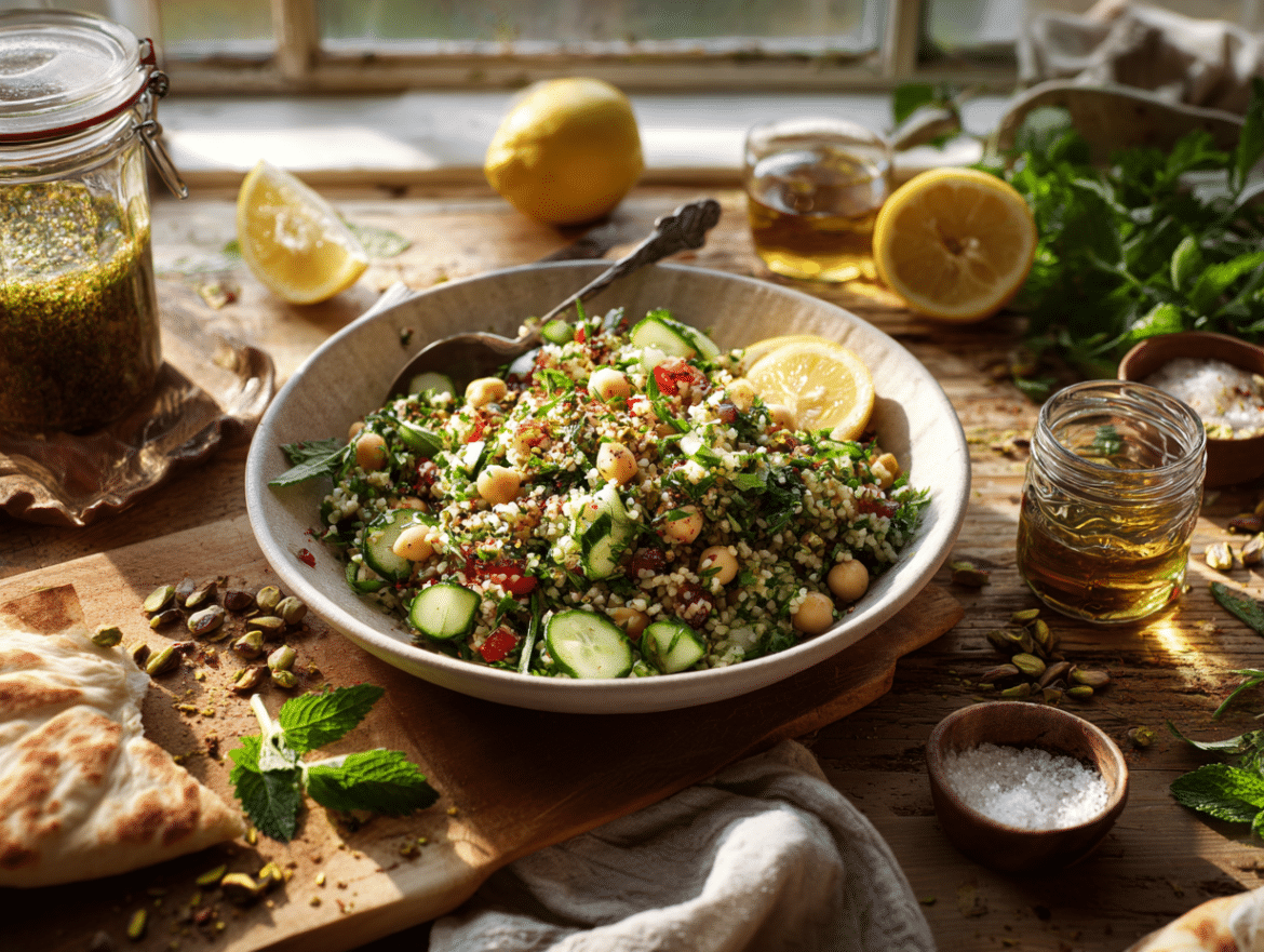 Herbed Bulgur Wheat Salad with Citrus–Sumac Dressing