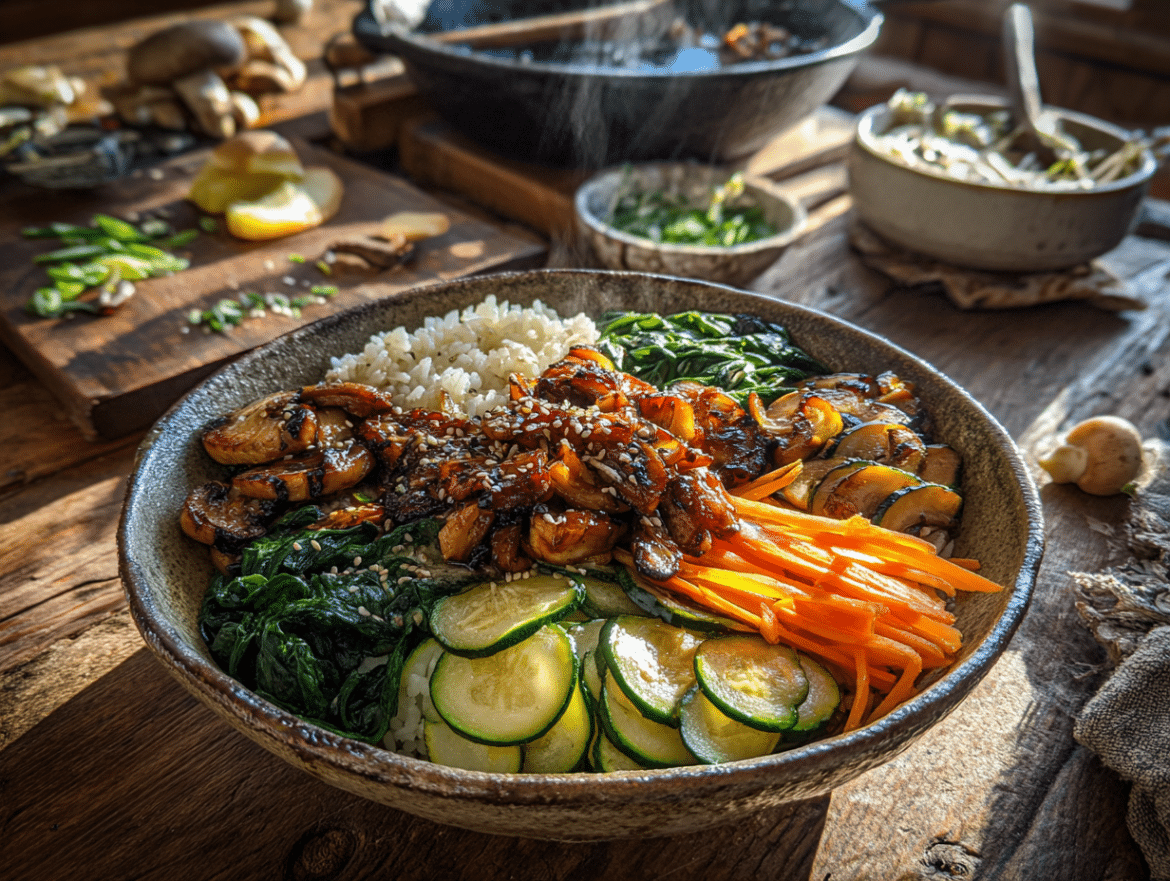 Vegan Mushroom Bulgogi Bibimbap