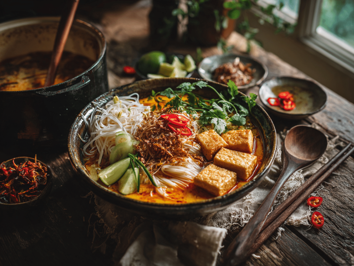 Vegan Laksa Soup (Malaysian Curry Noodle Soup)