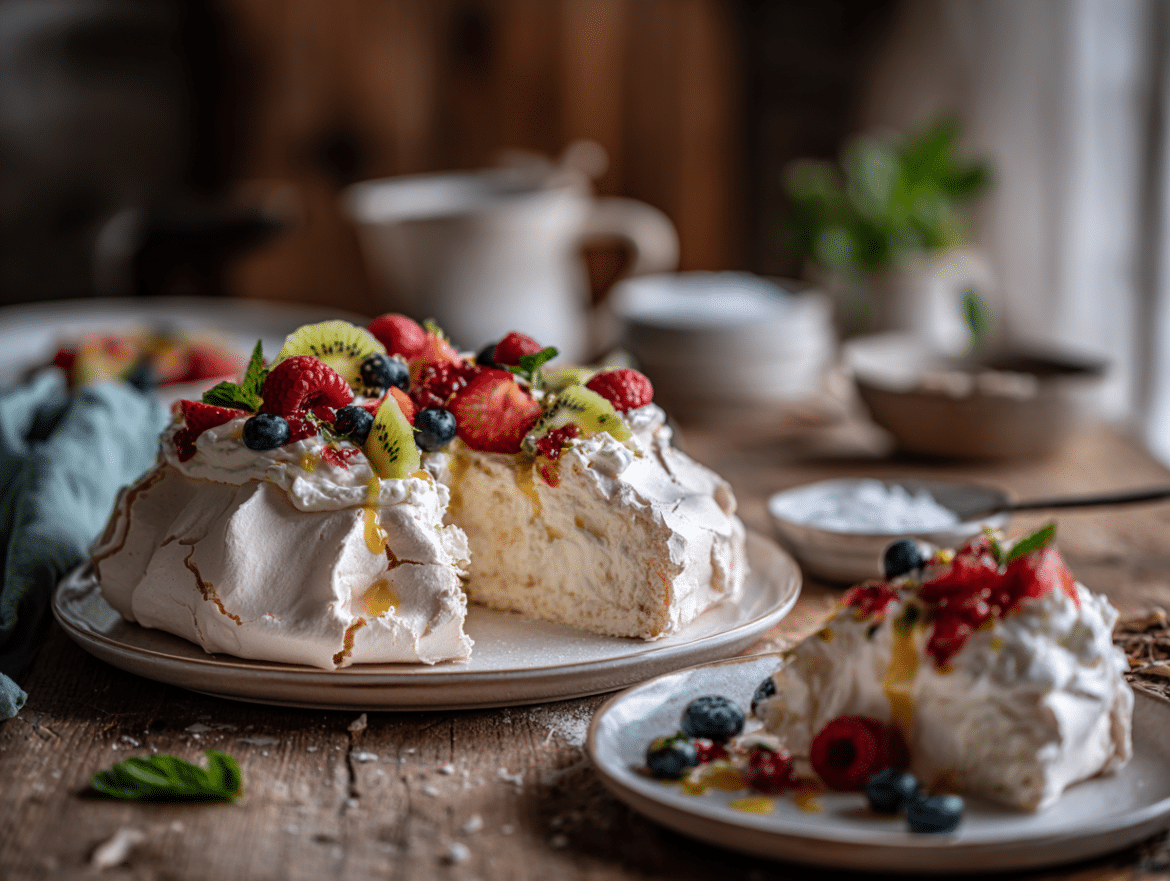 Vegan Pavlova with Aquafaba Meringue