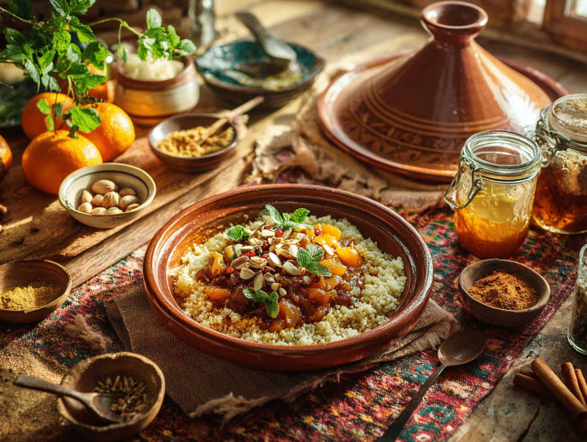 Moroccan Lentil and Apricot Tagine