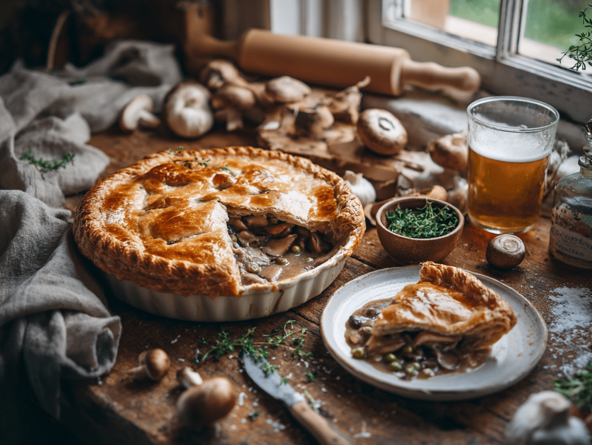 Mushroom and Ale Pie (Vegan)