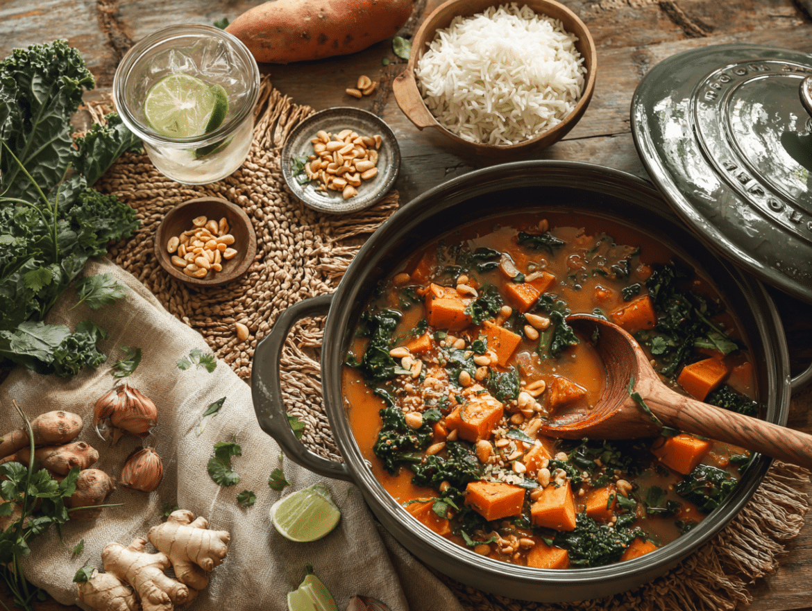 Sweet Potato and Black-Eyed Pea Stew (West African–Inspired)