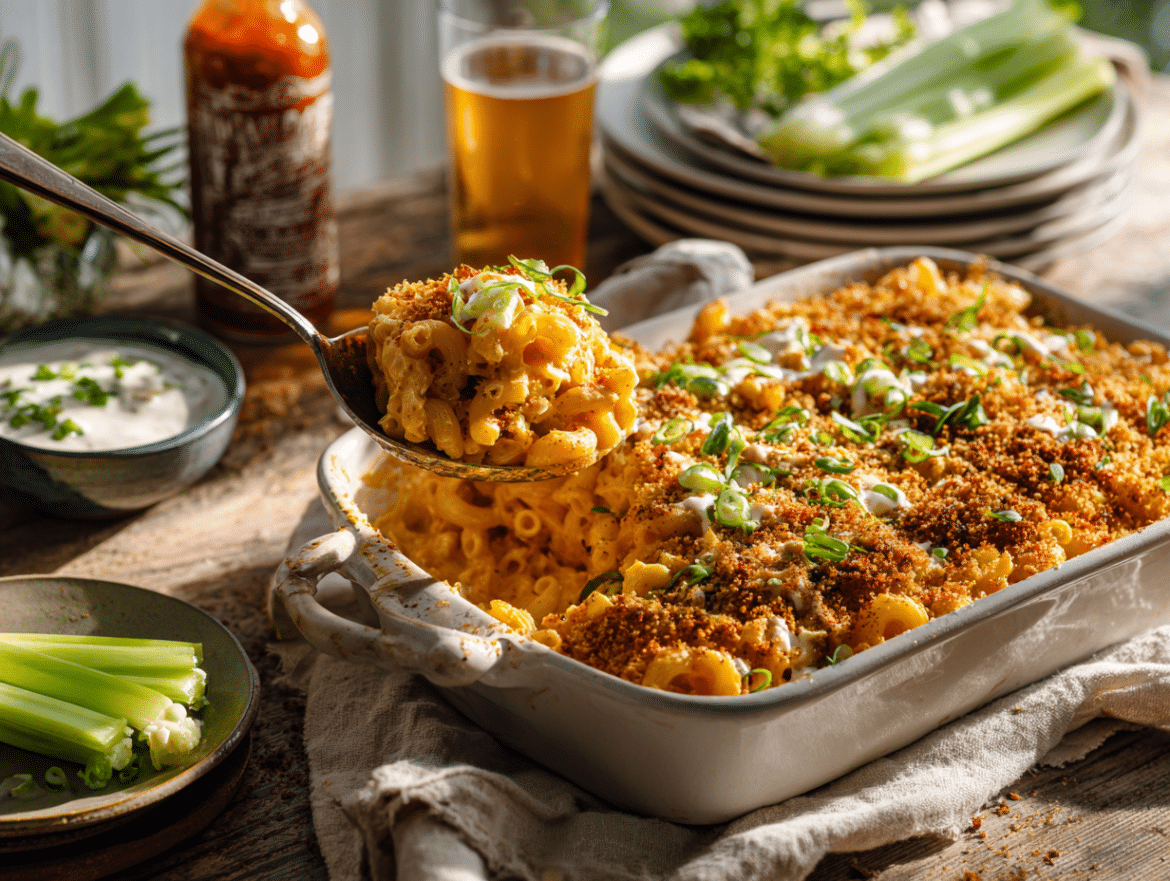 Vegan Buffalo Mac Bake