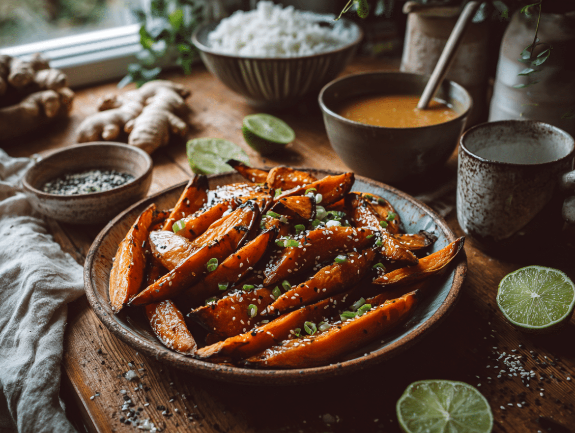 Vegan Miso-Glazed Sweet Potatoes