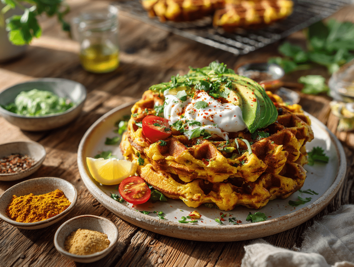 Savory Chickpea Flour Waffles