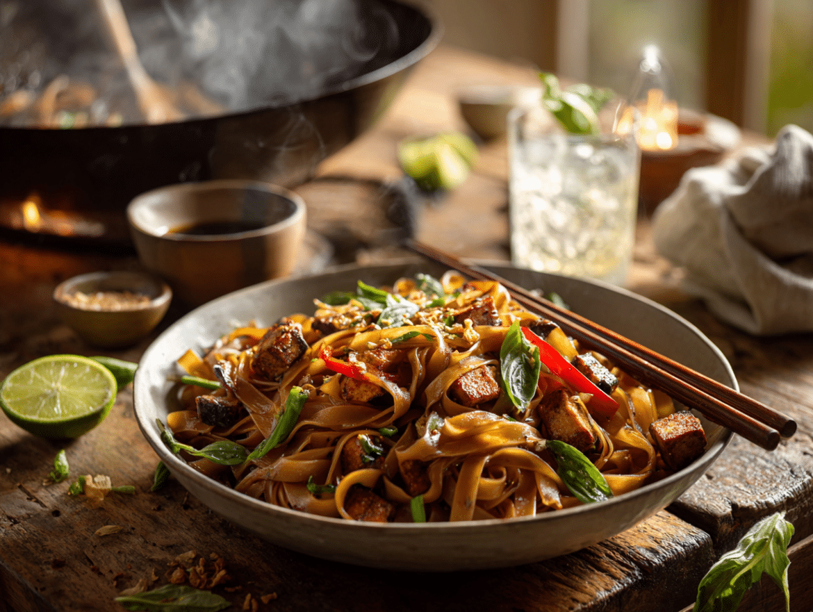 Vegan Thai Drunken Noodles (Pad Kee Mao)