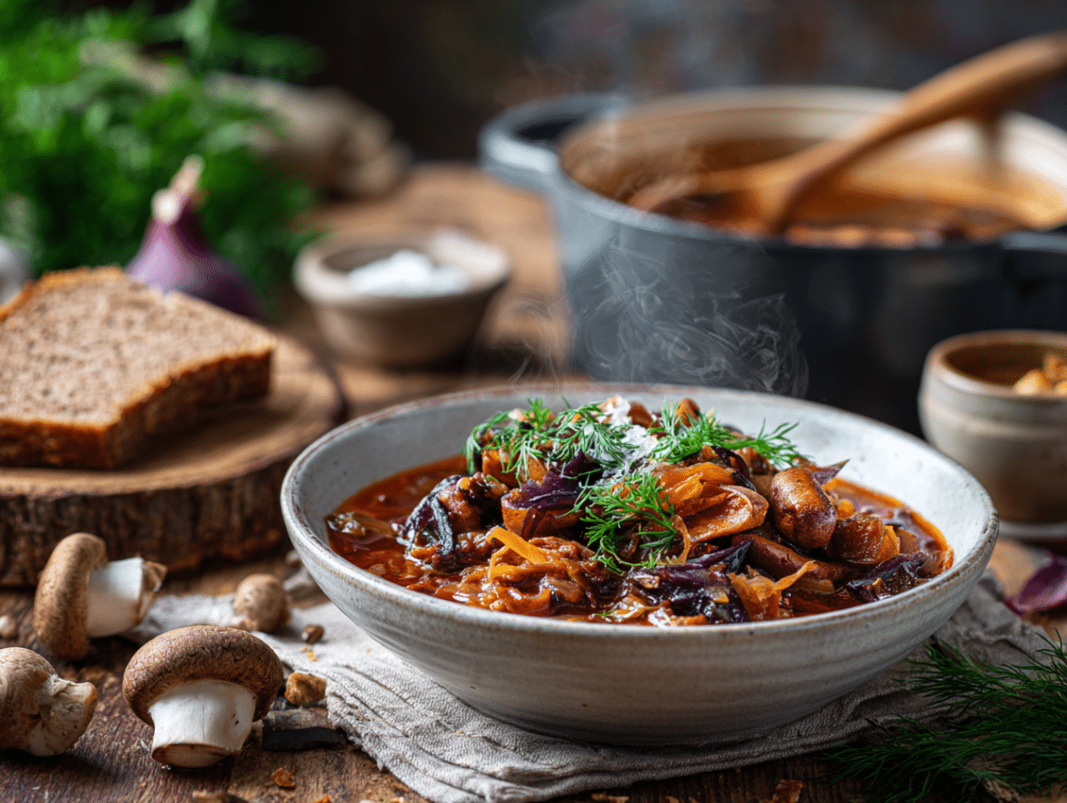 Vegan Polish Bigos (Hunter’s Stew with Mushrooms)