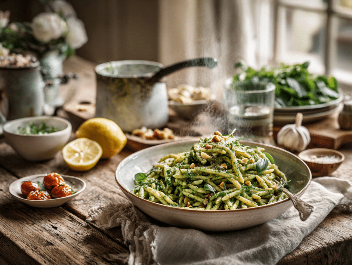 Macadamia Nut Pesto Pasta