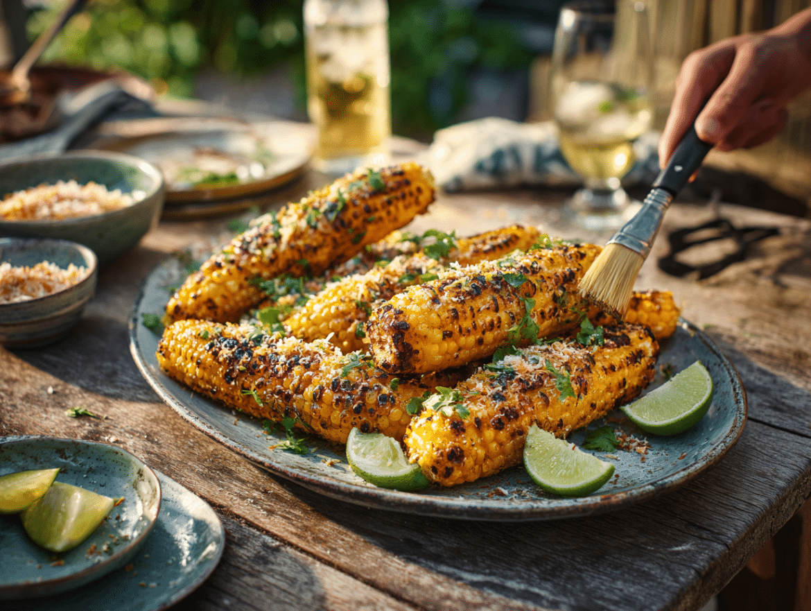 Grilled Corn with Lime and Coconut Butter