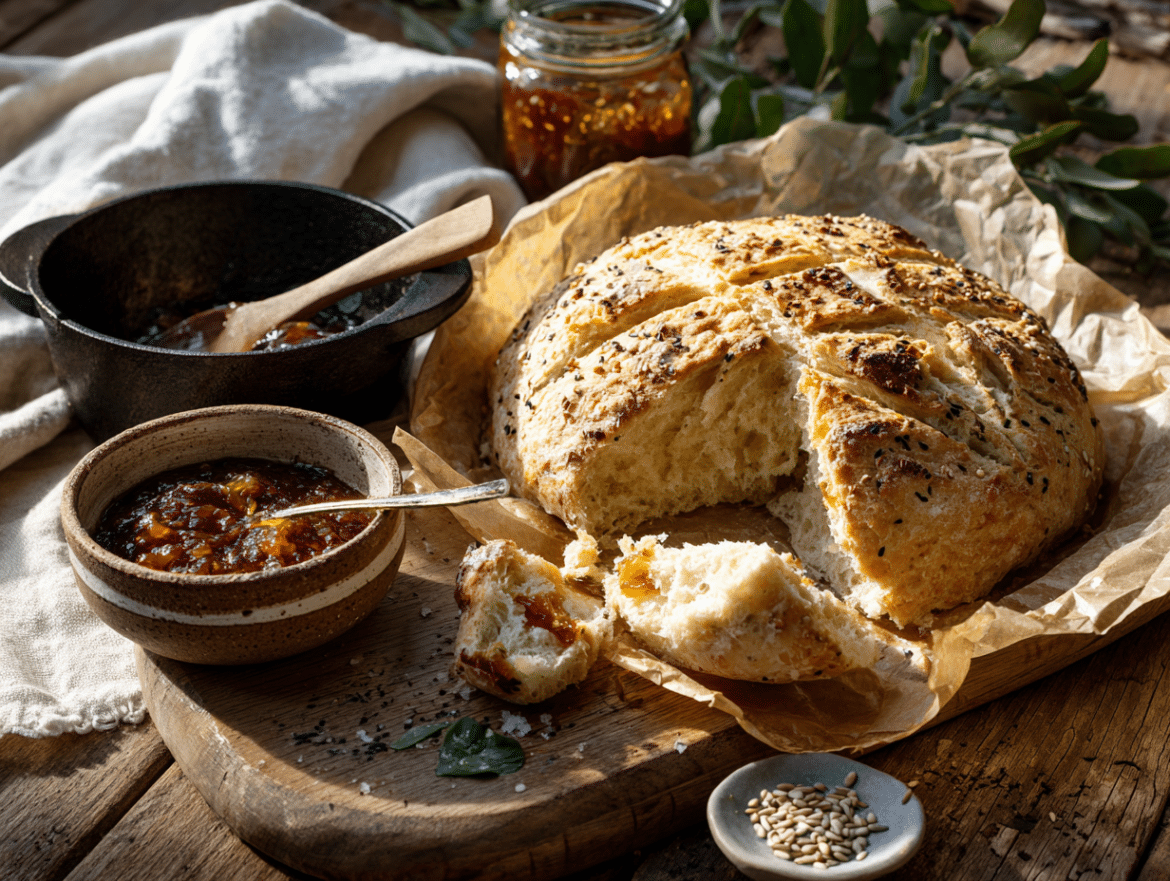 Vegan Damper Bread with Bush Tomato Chutney